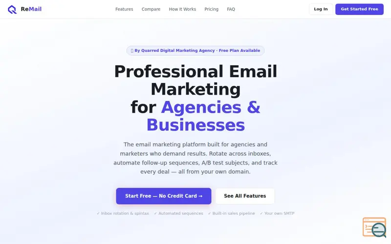 Screenshot of ReMail by Quarred