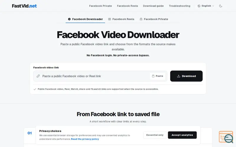 Screenshot of FastVid
