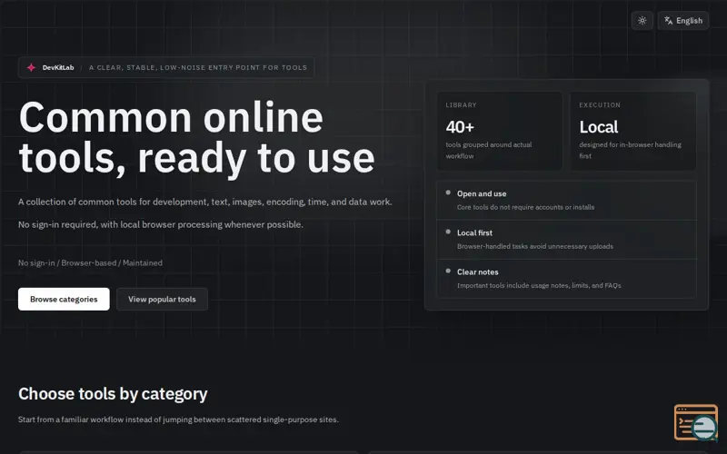 Screenshot of DevKitLab