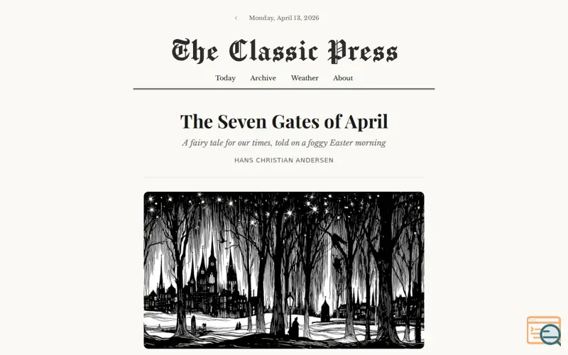 Screenshot of The Classic Press