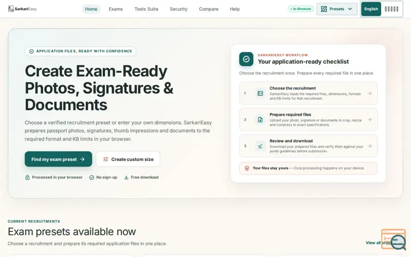 Screenshot of SarkariEasy