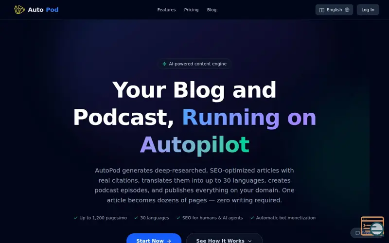 Screenshot of AutoPod