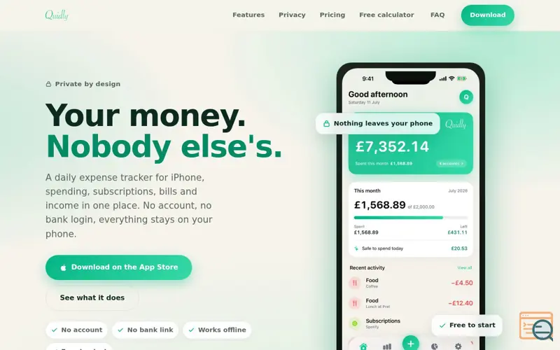 Screenshot of Quidly