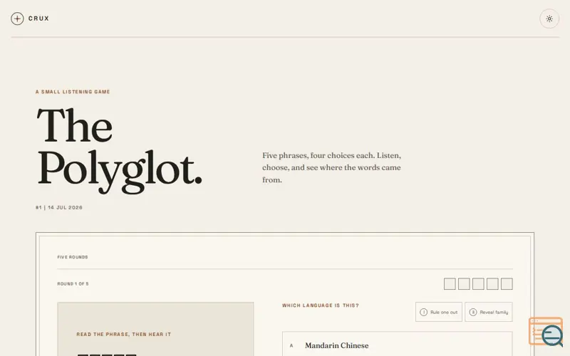 Screenshot of The Polyglot