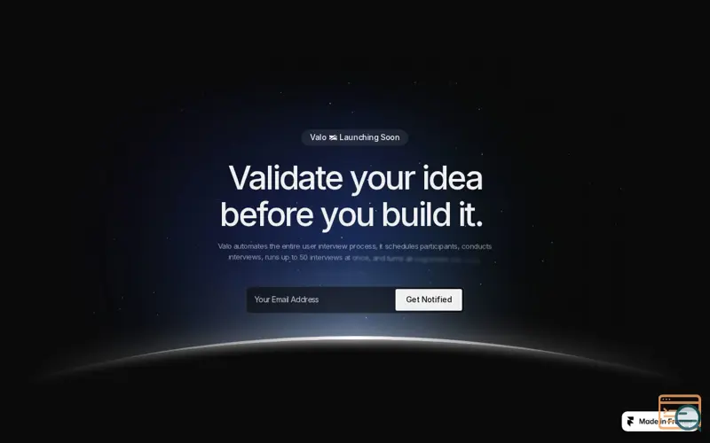 Screenshot of Valo.ai