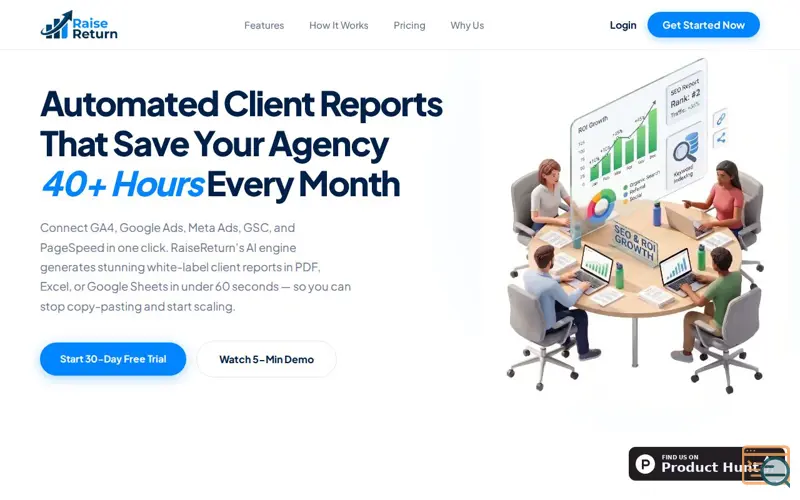 Screenshot of RaiseReturn