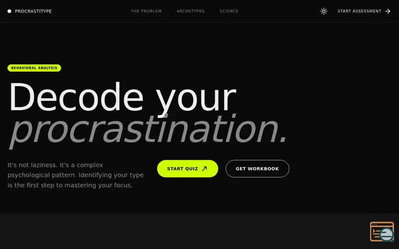 Screenshot of Procrastitype