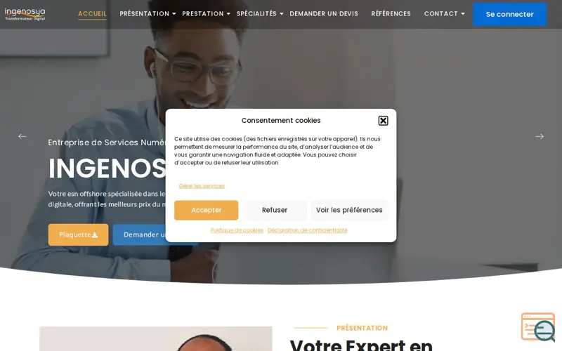 Screenshot of Ingenosya.com