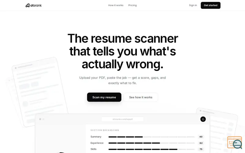 Screenshot of ATSRank