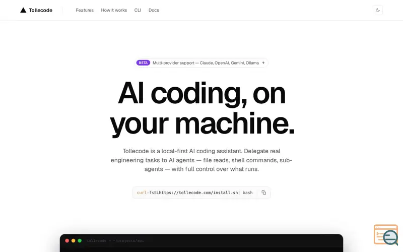 Screenshot of Tollecode