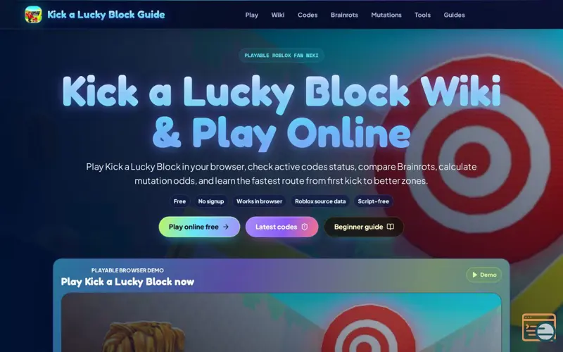 Screenshot of Kick a Lucky Block Guide