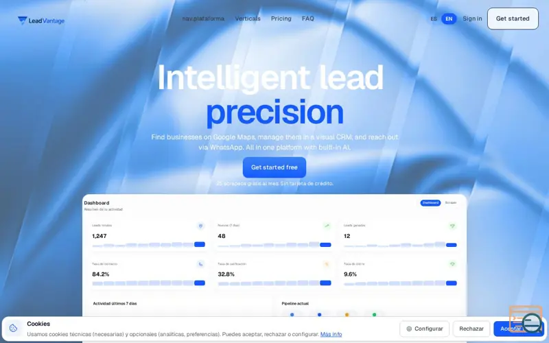 Screenshot of LeadVantage