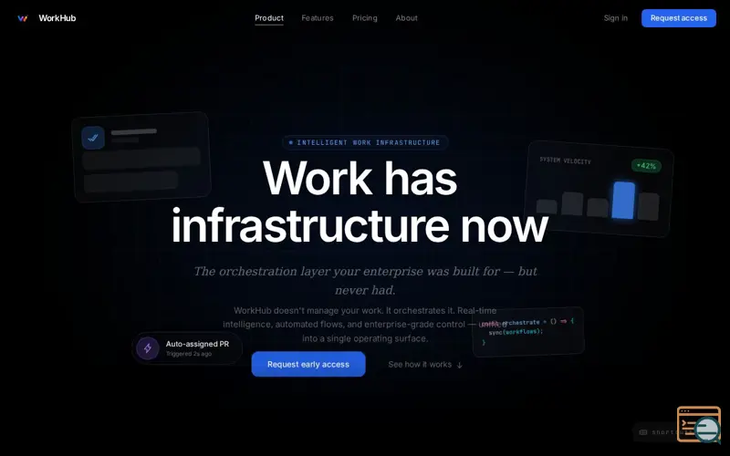 Screenshot of WorkHub