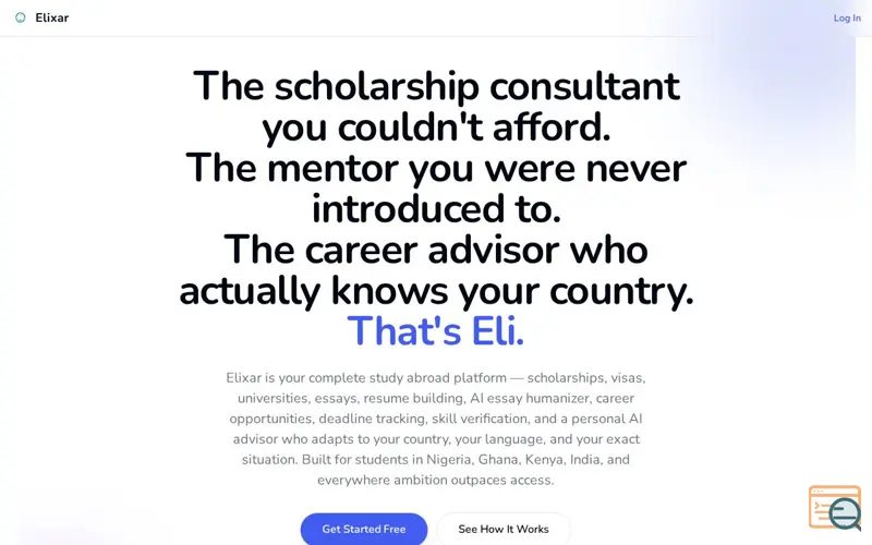 Screenshot of Elixar