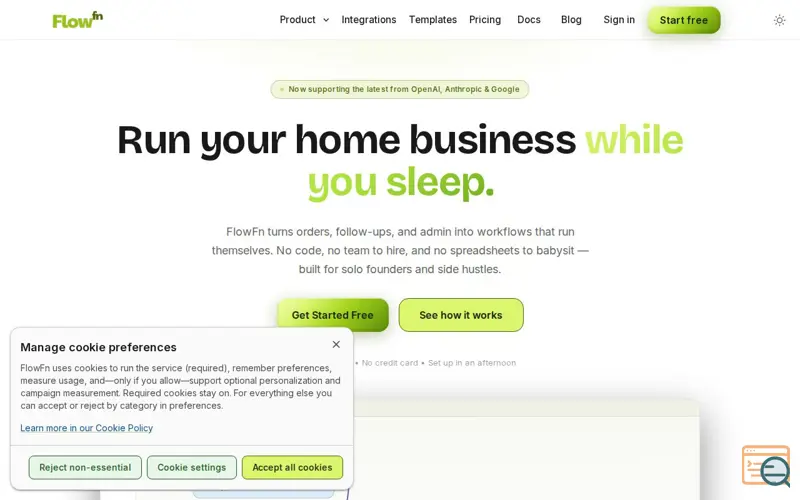 Screenshot of FlowFn