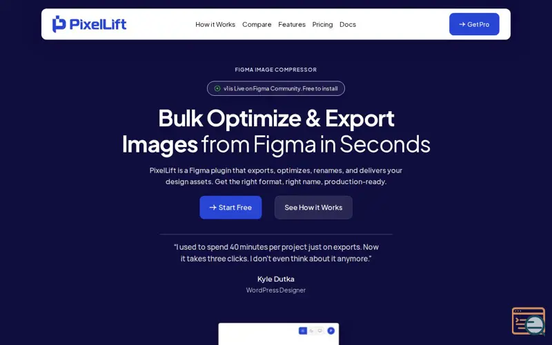 Screenshot of PixelLift