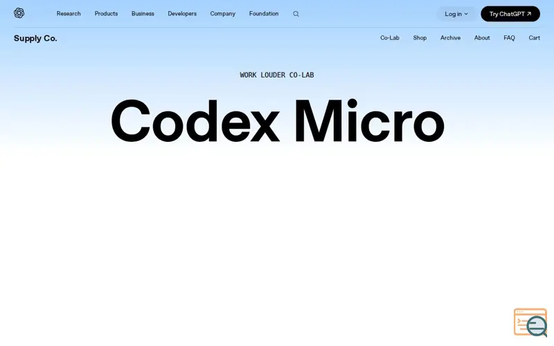 Screenshot of Codex Micro