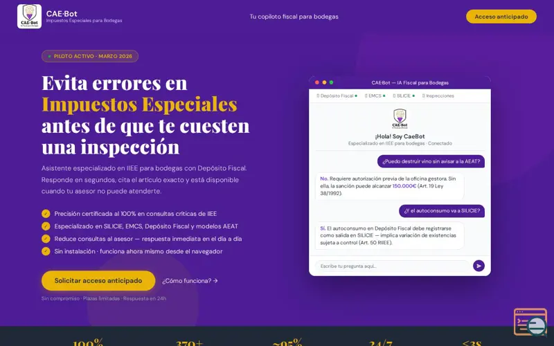 Screenshot of CAE·Bot