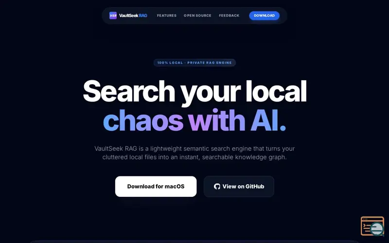 Screenshot of VaultSeek