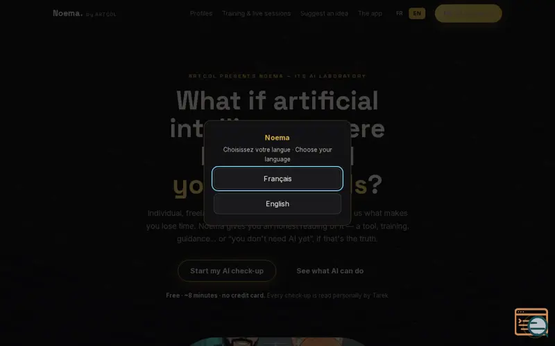 Screenshot of Noema — Free AI check-up in 8 min