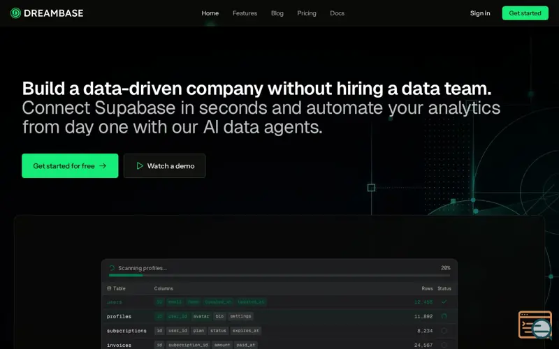 Screenshot of Dreambase Data Agent Skills