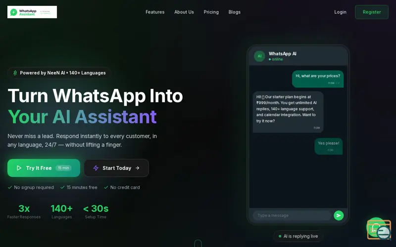 Screenshot of Whatsapp Ai Asistant
