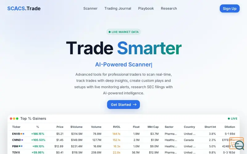 Screenshot of SNACS.Trade