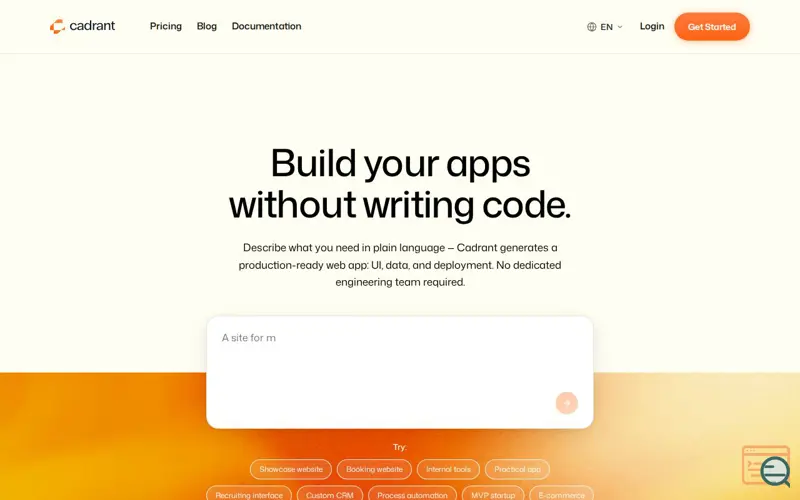 Screenshot of Cadrant 1