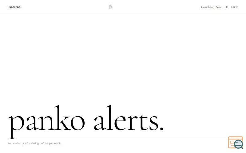 Screenshot of Panko Alerts