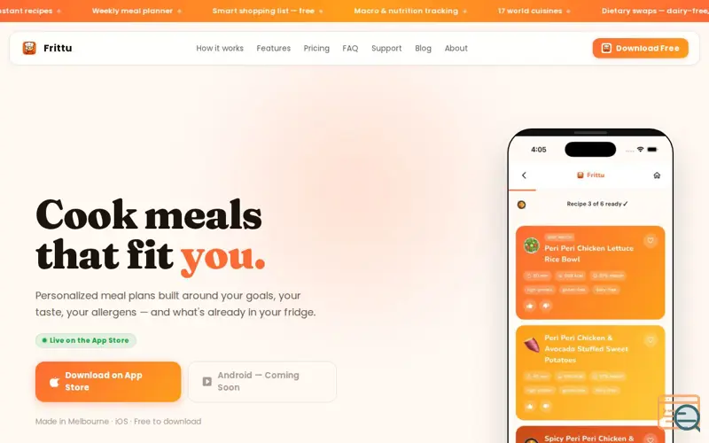 Screenshot of Frittu 