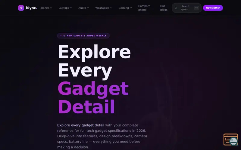 Screenshot of iSync