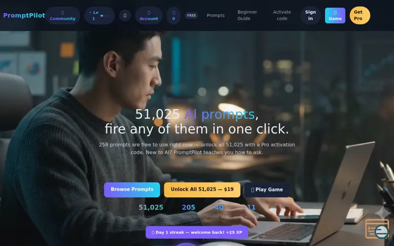 Screenshot of PromptPilot