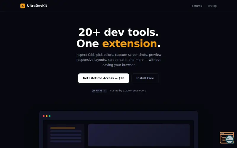 Screenshot of UltraDevKit