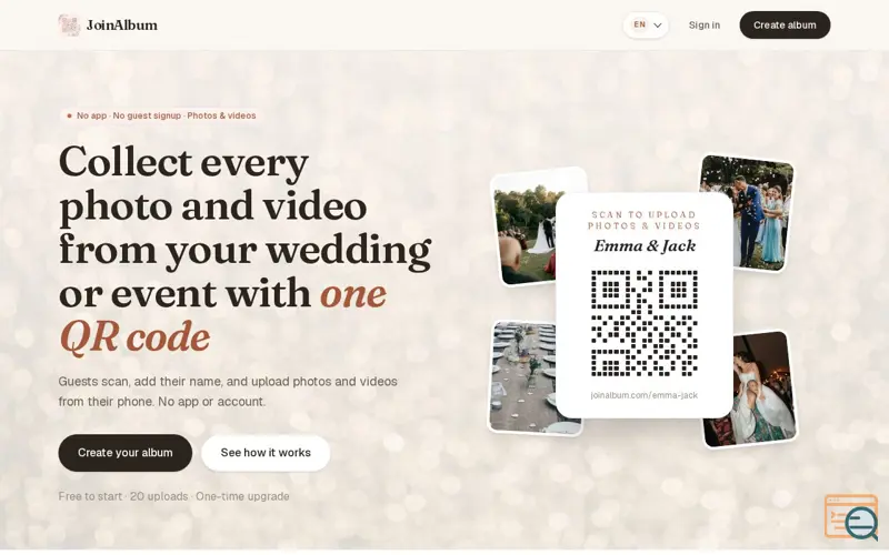 Screenshot of JoinAlbum