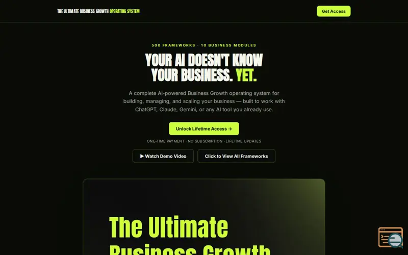 Screenshot of The Ultimate Business Growth System