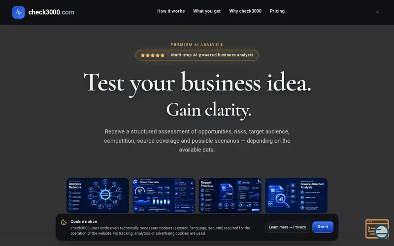 Screenshot of check3000