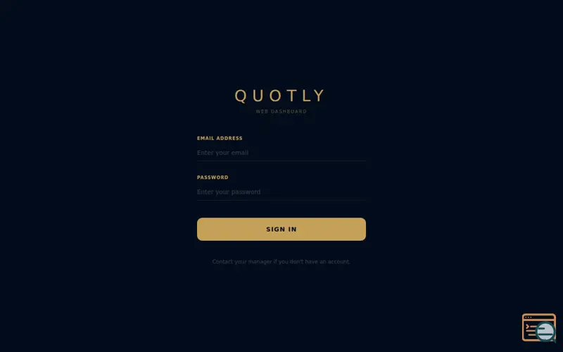 Screenshot of Quotly