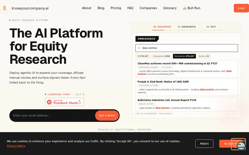 Screenshot of KnowYourCompany.ai