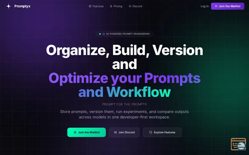 Screenshot of Promptyx