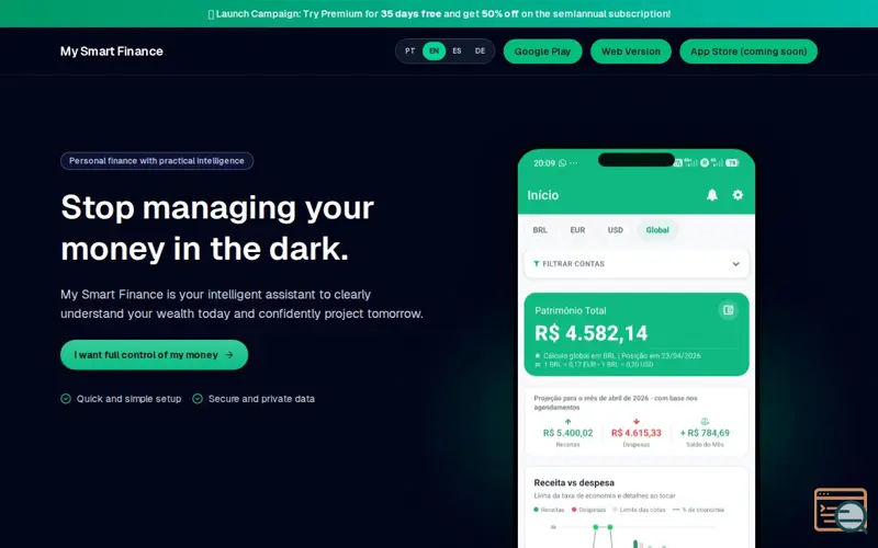 Screenshot of My Smart Finance