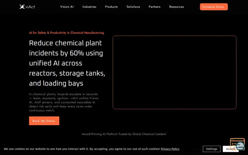 Screenshot of Chemical Plants Safety Solution, a launch using WhatConverts