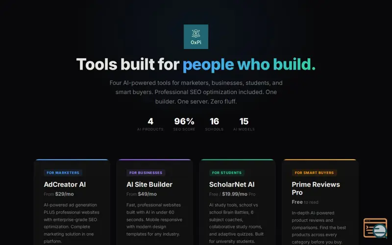 Screenshot of 0xpi