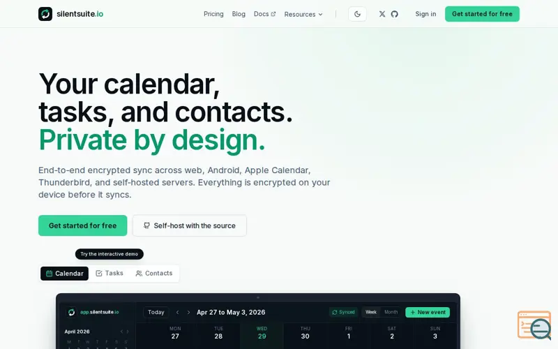 Screenshot of SilentSuite