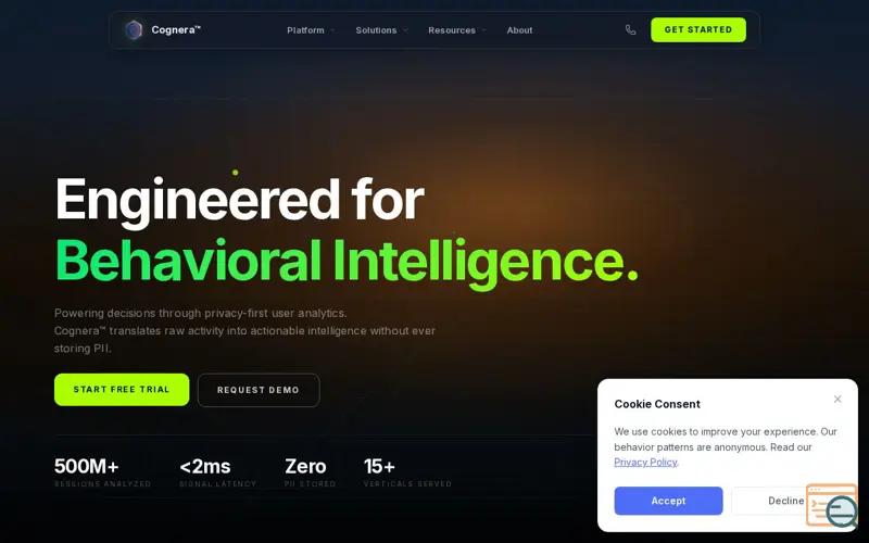 Screenshot of Cognera Data Labs