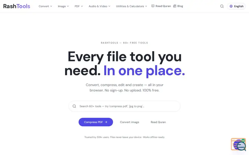 Screenshot of RashTools