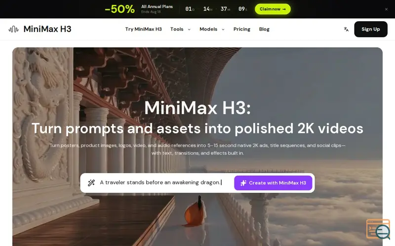 Screenshot of MiniMax H3