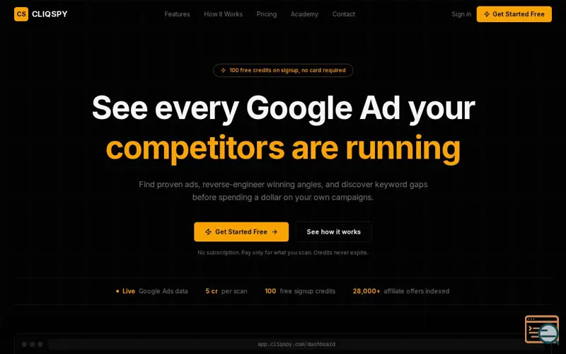Screenshot of CliqSpy