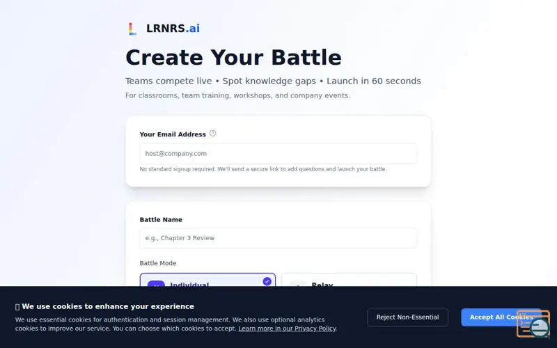 Screenshot of LRNRS