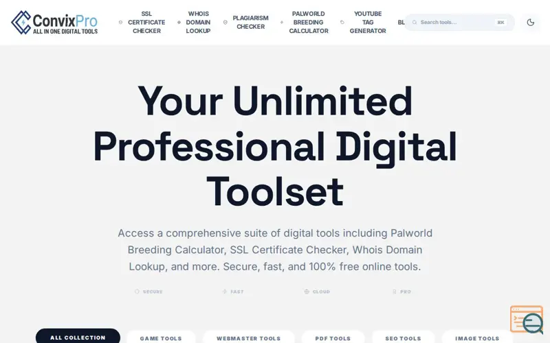 Screenshot of Convixpro