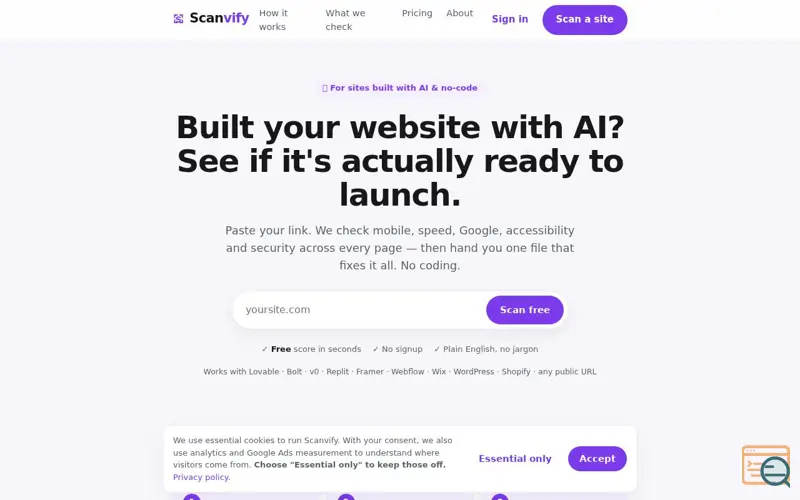 Screenshot of Scanvify